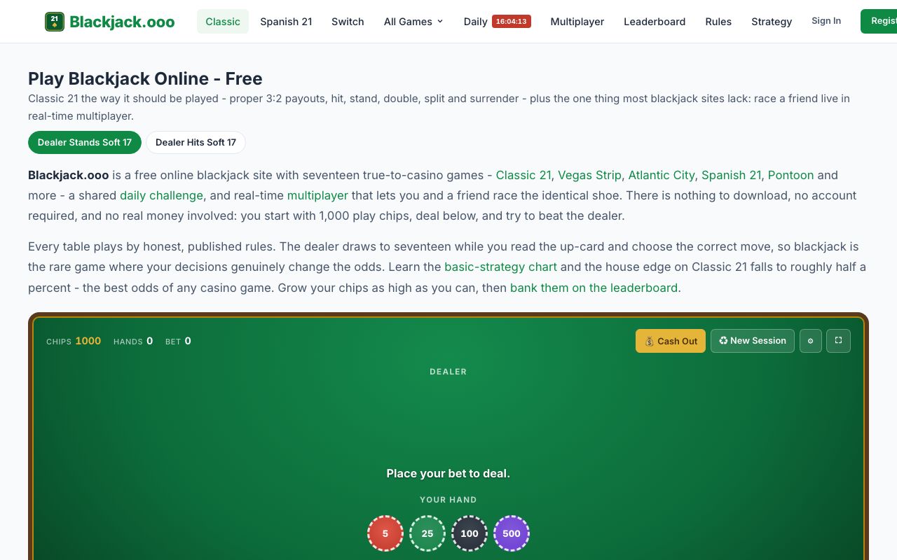 Play Blackjack Online
