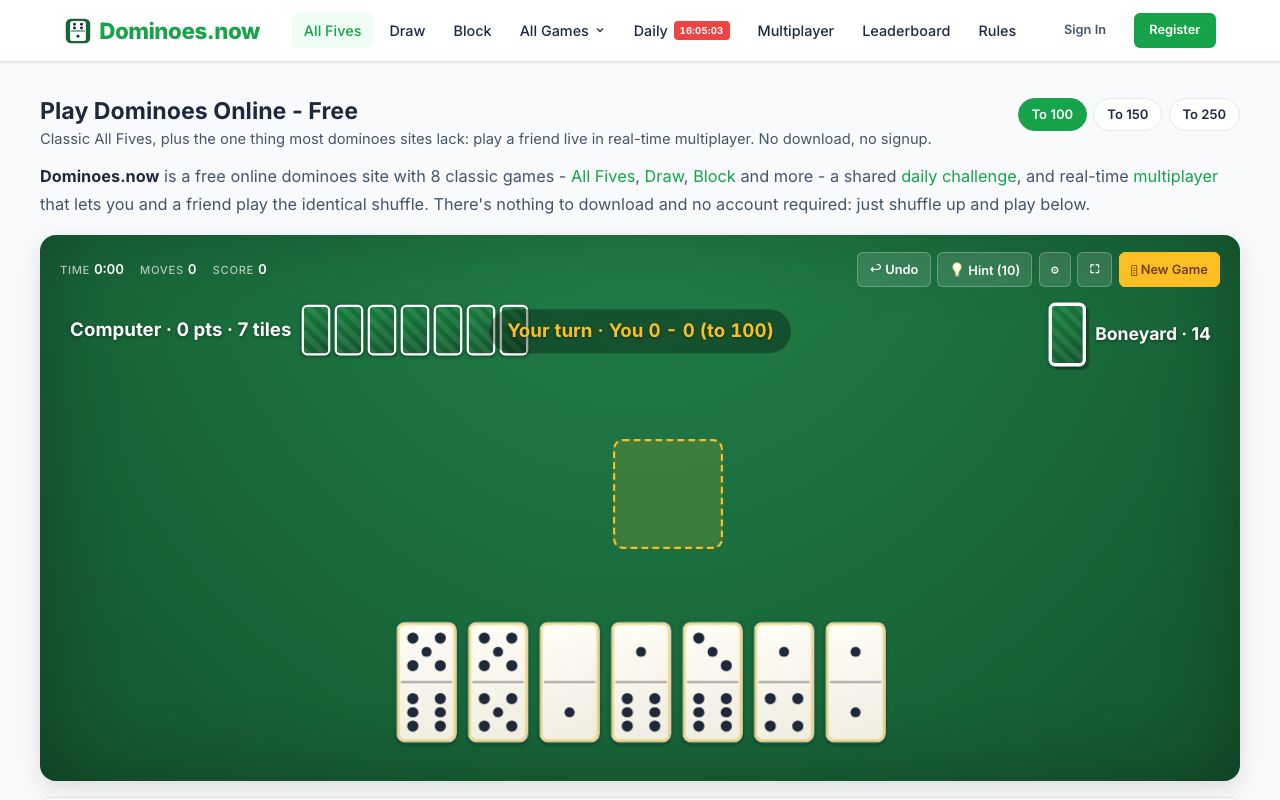 Play Dominoes Online