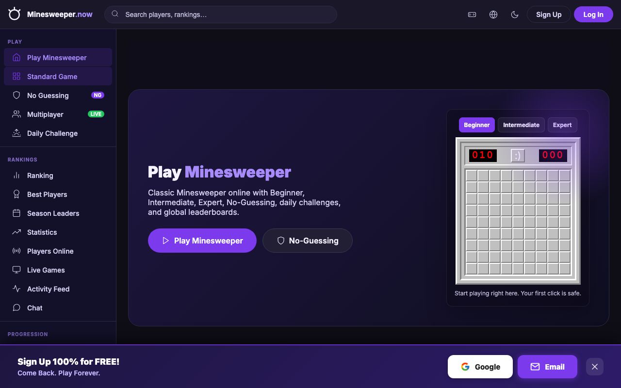 Play Minesweeper Online