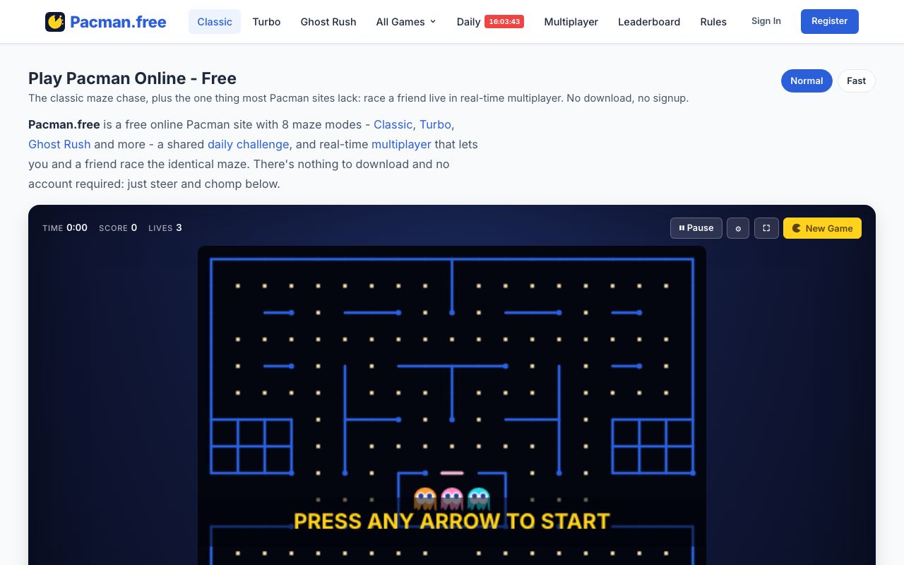 Play Pac-Man Online