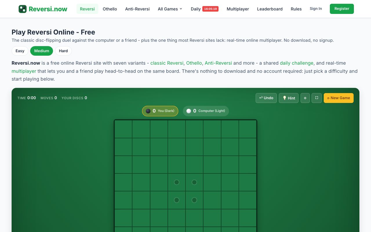 Play Reversi Online