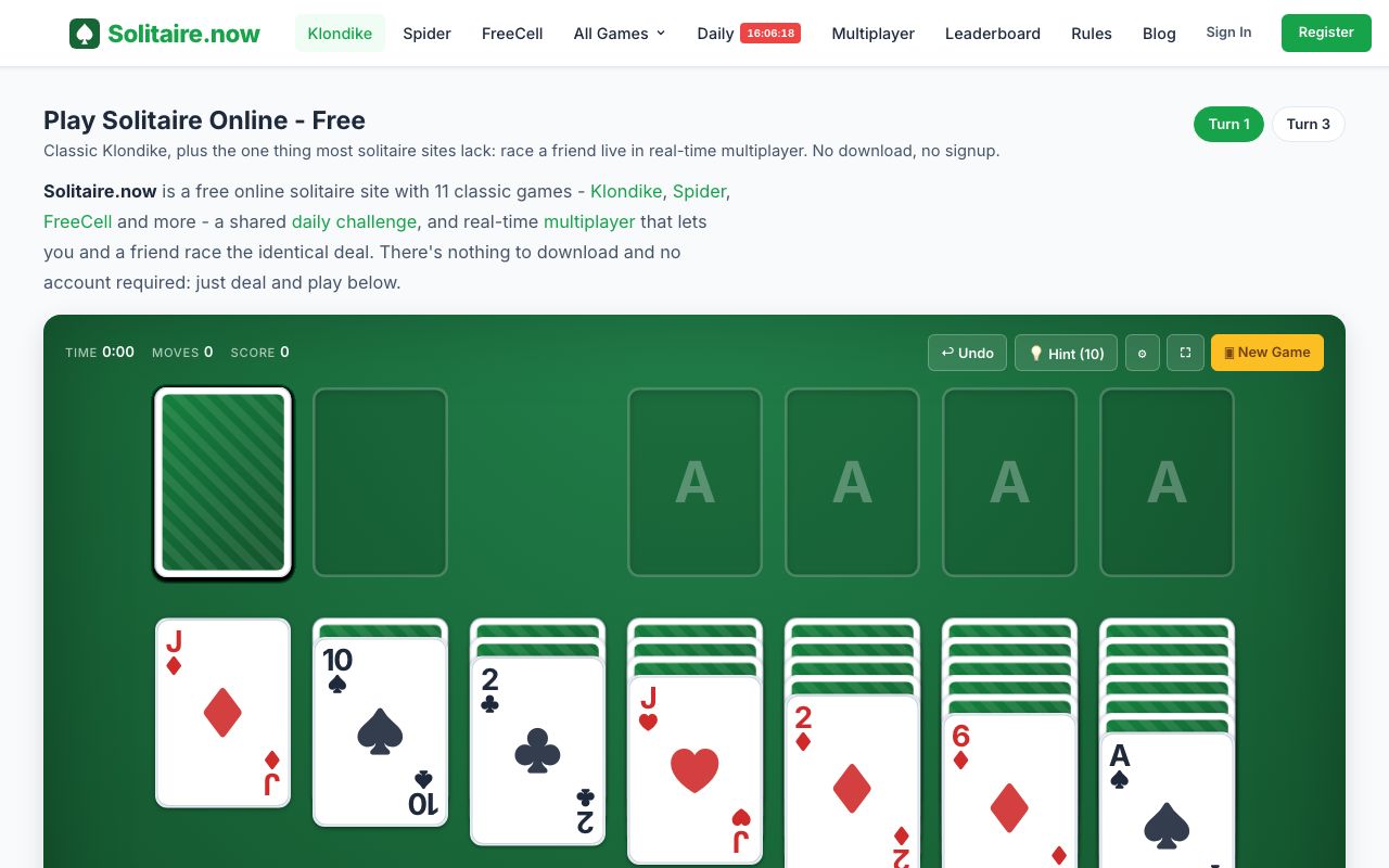 Play Solitaire Online