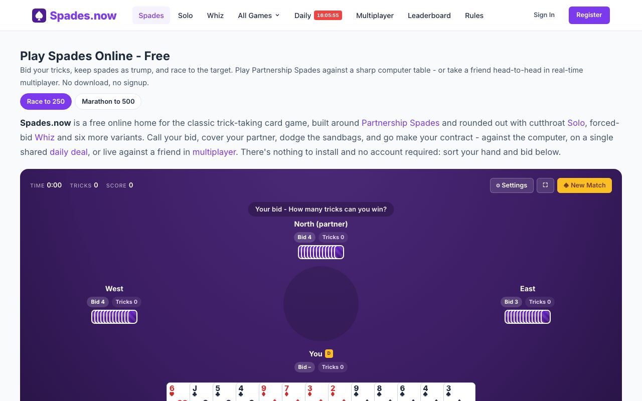 Play Spades Online
